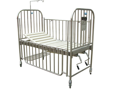 Stainless-steel High Rai Children Bed with Two Revolving Levers