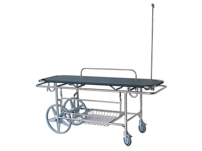 Stainless-steel Stretcher Cart with Two Wheels and Two Castors