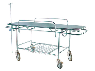 Stainless-steel Stretcher Cart with Four Castors