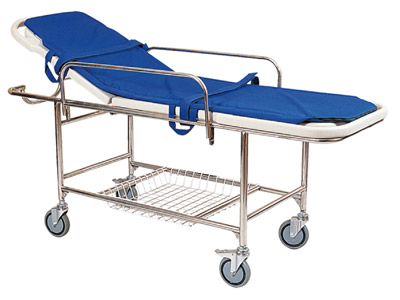 Plastic Bed base Stretcher Cart with Four Castors