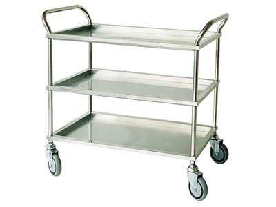 Crooked Handrail Treatment Trolley with Three Shelves