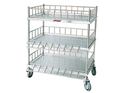 Trolley for Infusion Bottles with Three Shelves