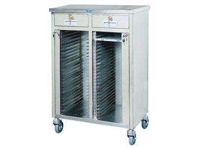 Cart for Medical Record Holders with 48 Shelves
