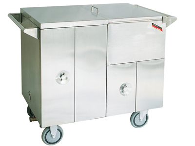 Cart for Delivering Meals with Heat Preservation under Steam
