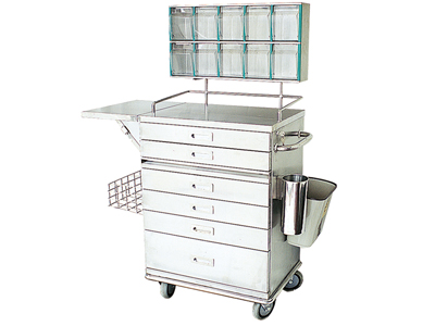 Luxurious Stainless Steel Anesthesia Cart